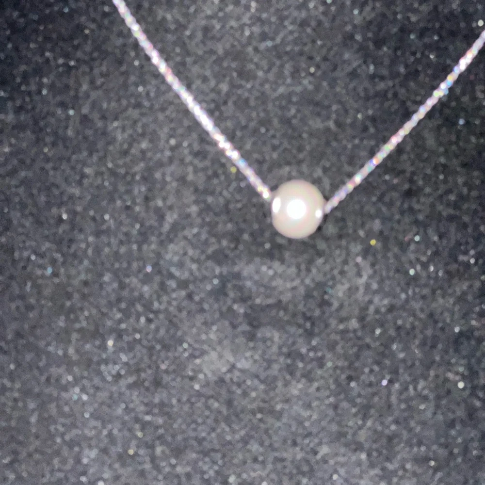 Majorica 925 Silver Necklace with a Majorican Light Gray Pearl Pendant 13” Chain - Picture 8 of 9